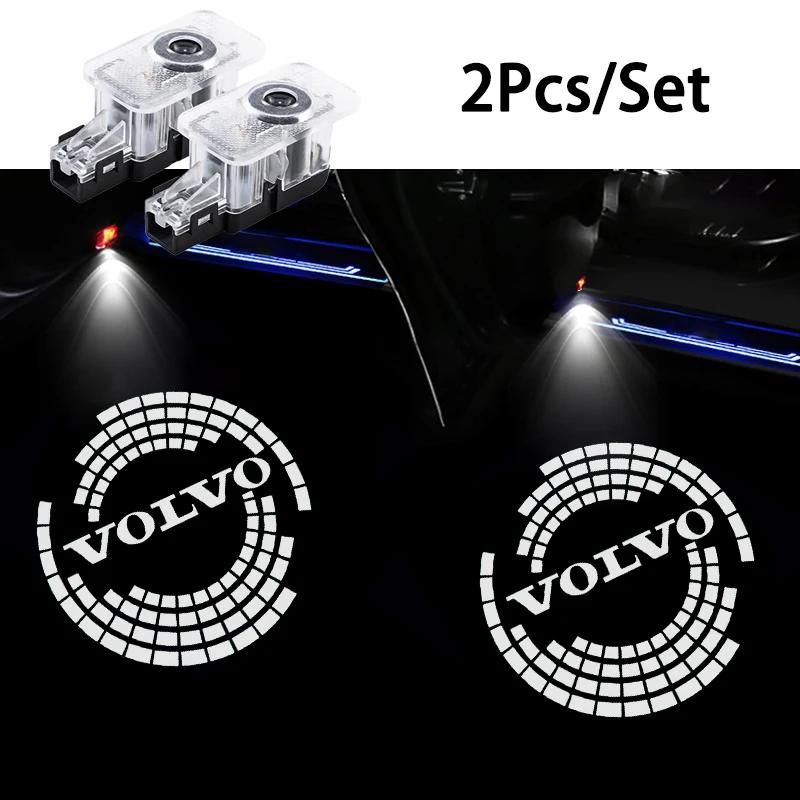 Car Door Wireless Welcome Light LED HD Projector Lamp Decoration Atmosphere Lights For Volvo Rdesign Polestar AWD V50 S60 XC60