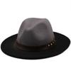 Wide Brim Gradient Color Polyester Fedora Hat For Men Women