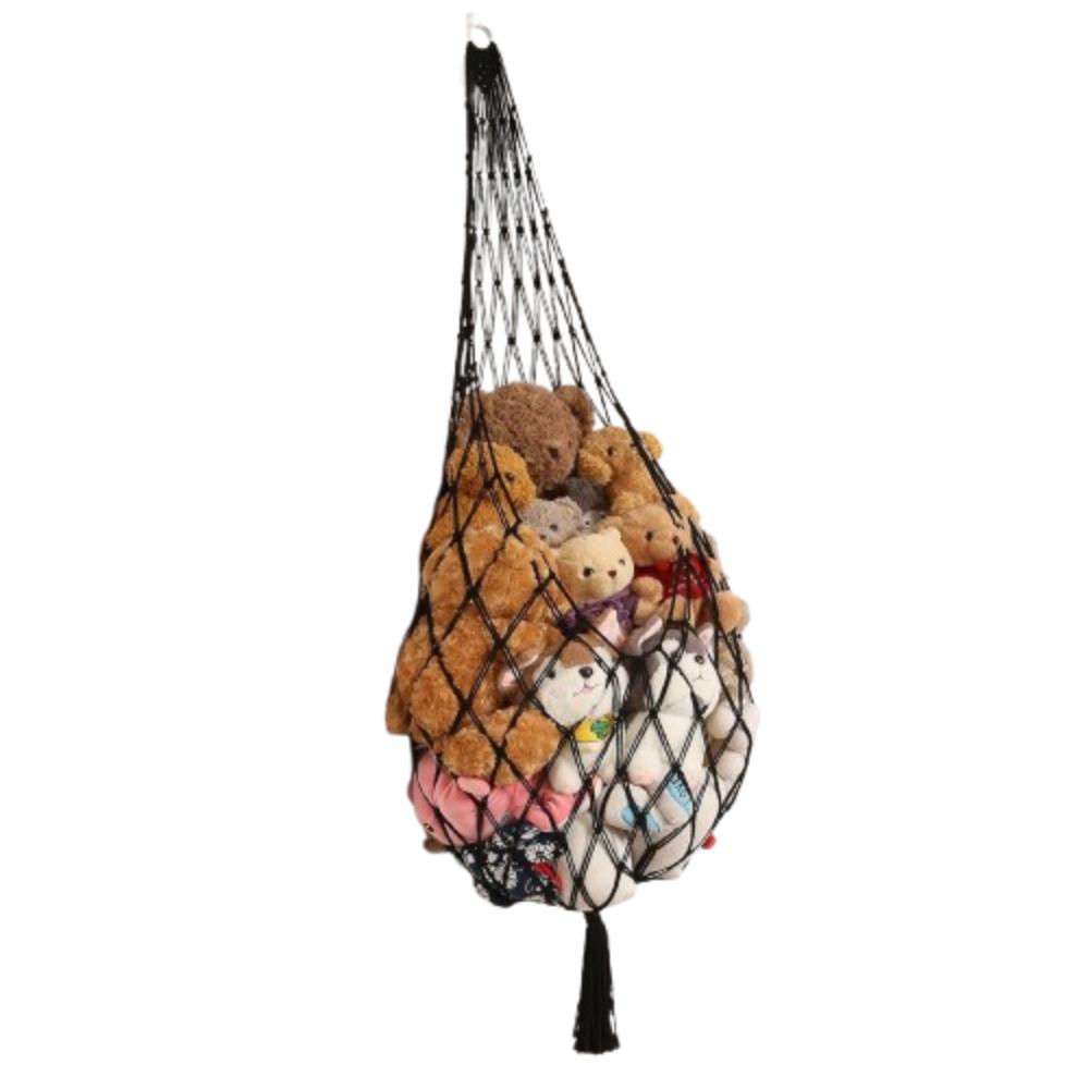 Wall Mounted Hanging Net Organizer INS Stuffed Doll Storage Holder Plush Toy Hammock  Playroom