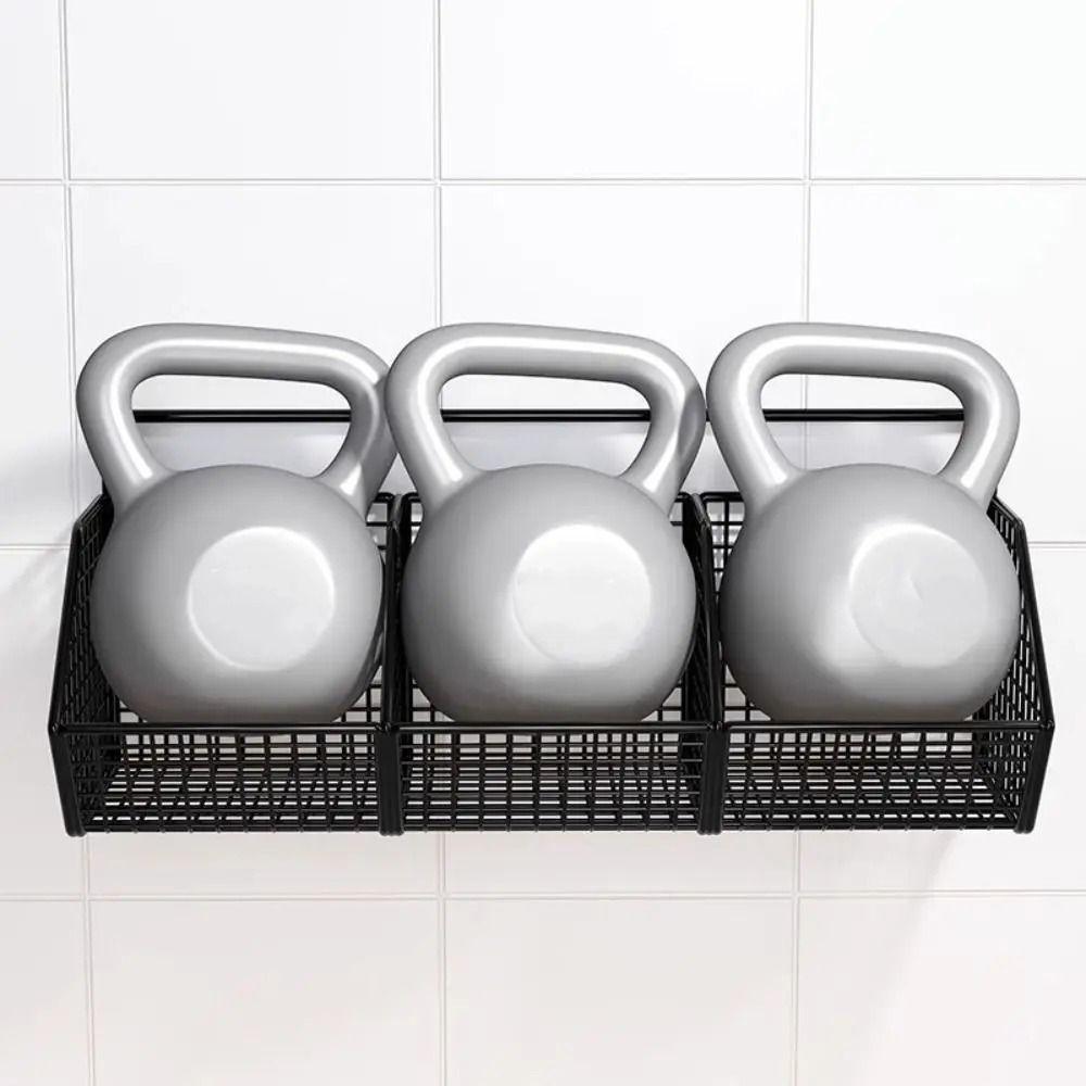 Wall Mounted Kitchen Storage Basket Carbon Steel Onion Ginger Garlic Shelf  Spice