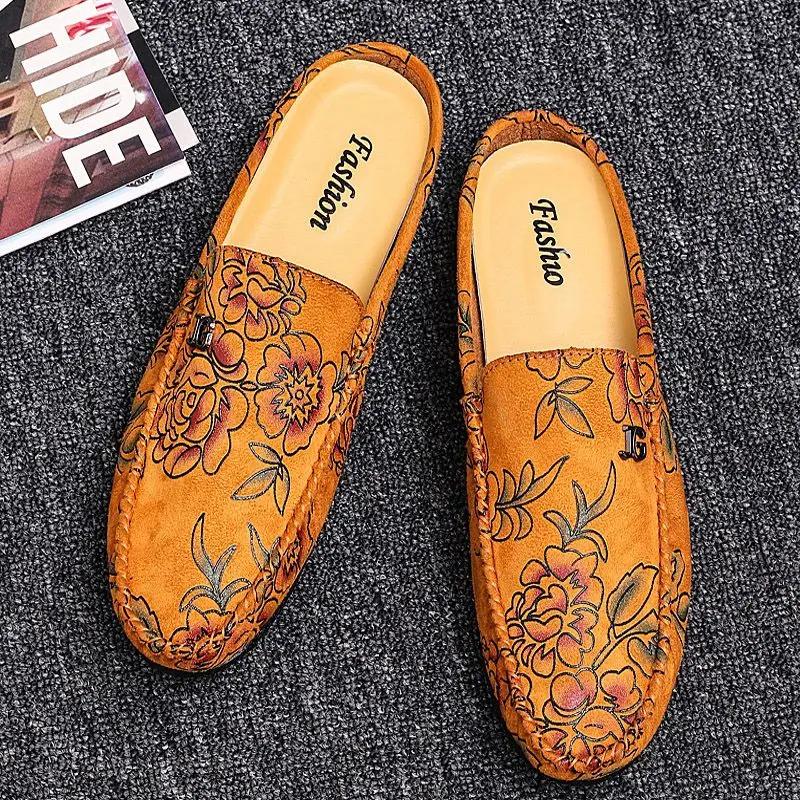 Тапочки для мужчин 2024 года, модные мюли, летние полусандалии, мужские, низкие цены, для взрослых, элегантные, высокого качества, дизайнерские, роскошные, стильные, веселые