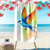 Colorful Bird with Gradient Background Beach towel quick-drying for travel outdoor sports jogging beach and swimming