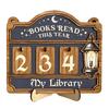 Book Read This Year Counter Wooden Sign Reading Tracker for Bookshelf Home Library Decor Book Lover Gift for Librarian Reader Teacher