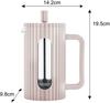 Glass tea/coffee maker French Press 600 beige KLAUSBERG KB-7749