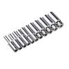 11Pcs 1/4" 6.35mm Drive Socket Set Hexagonal Ratchet Wrenches Socket Head Long Key Socket Joint Hand Tool Repair