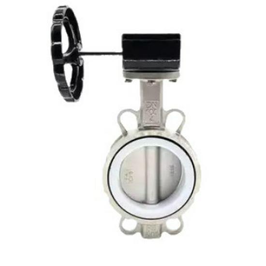 Manual PTFE Soft Seal Stainless Steel Double Flanged Centerline Butterfly Valve D371F46-10P