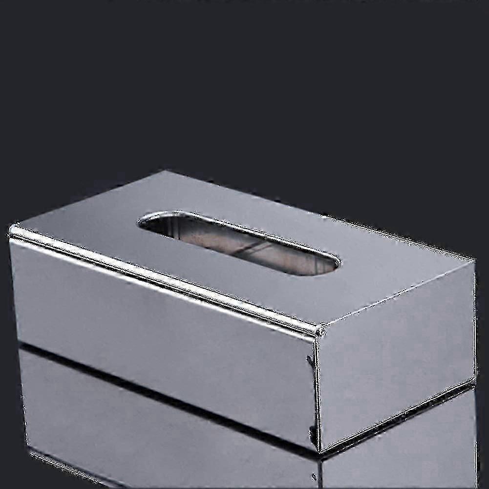 Stainless Steel Rectangular Tissue Box Holder for Bathroom & Vanity | Modern Paper Dispenser