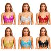 Womens Shiny Sequin Tassel Bra Tops S-3XL - Swing Sequin Fringe No-pad Wireless Bralette for Belly Dance Disco Clubwear