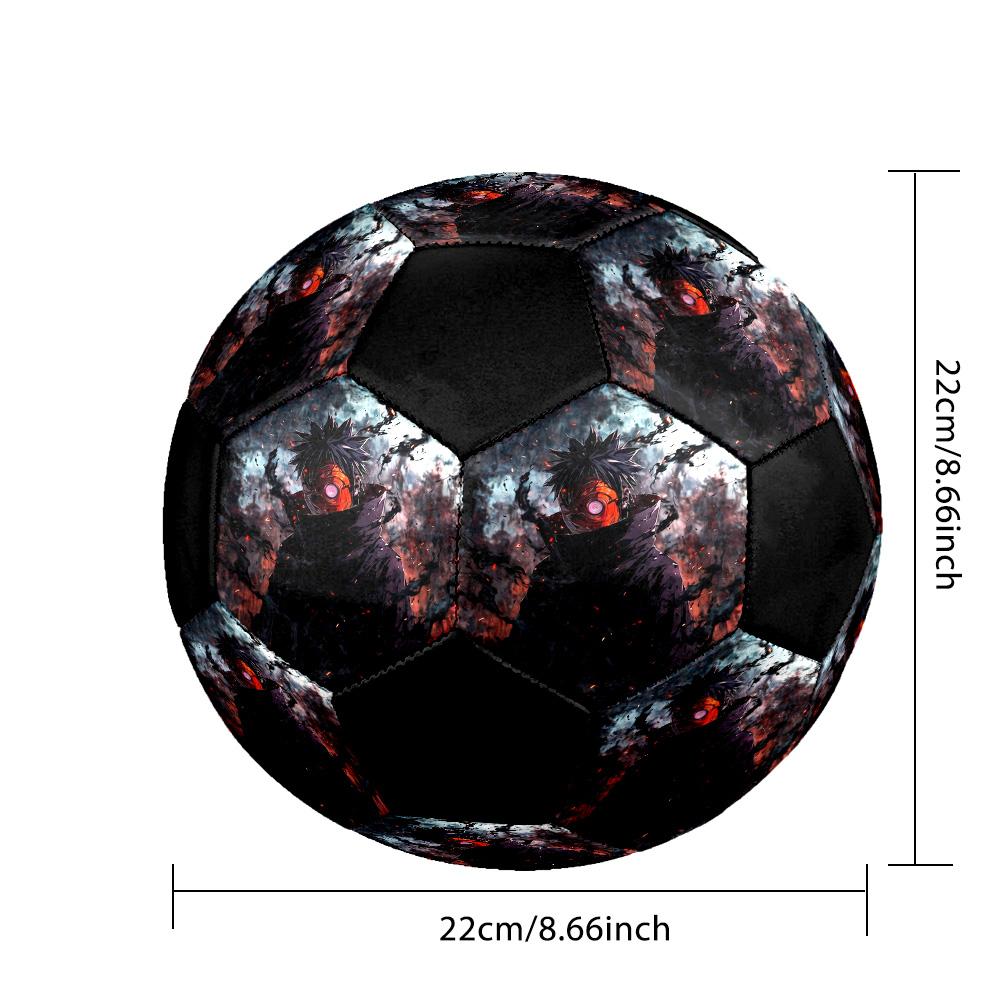 Obito Uchiha Masked Soccer Ball Colorful All Ages Machine Stitched PVC Competition Ready Durable High-Bounce.SIZE5
