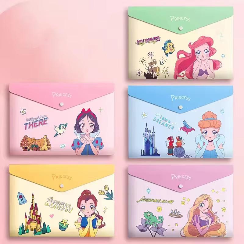 MINISO Мультяшный Стич Карман-файл А4 Большой вместимости Папка для хранения бумаги Школьные принадлежности Офисные принадлежности Детские рождественские подарки