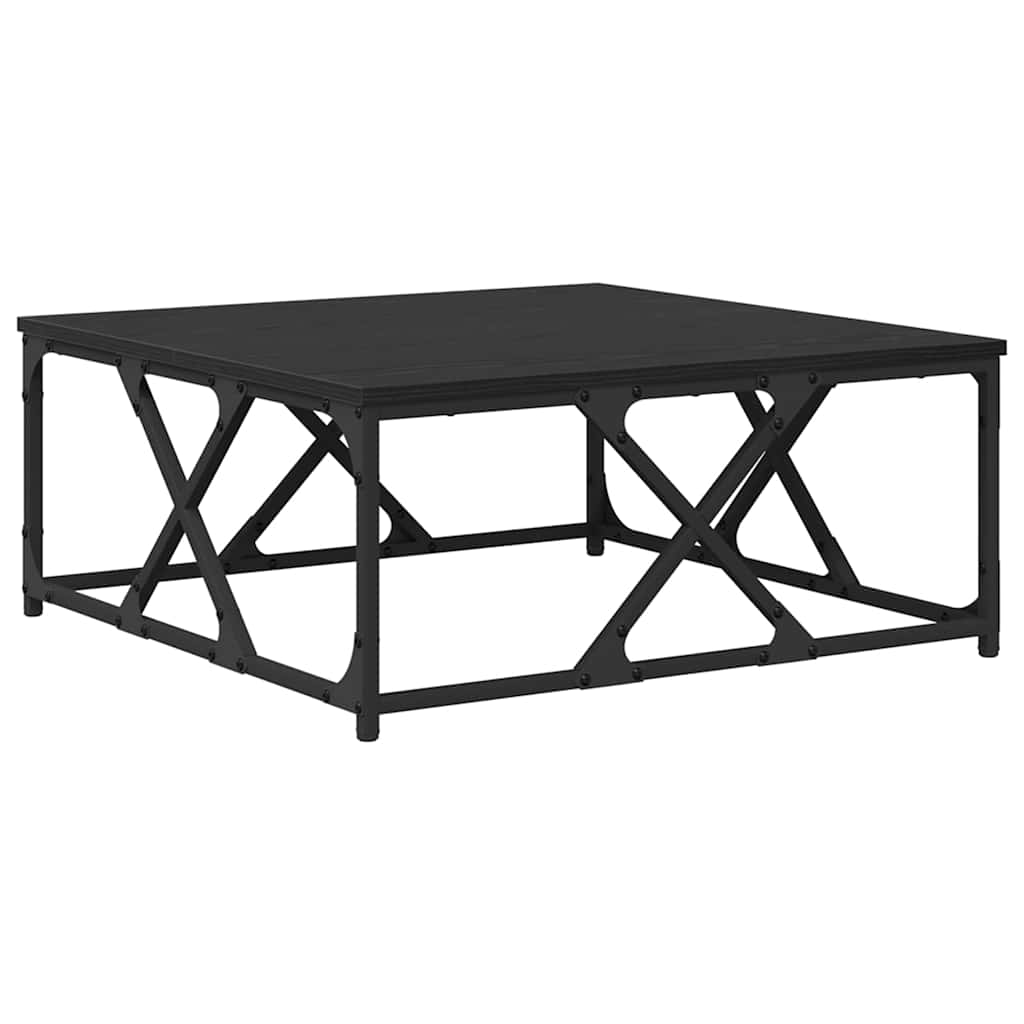 Coffee Table Black Oak Effect 70 x 70 x 30 cm Engineered Wood