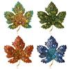 Heavy Industry Crystal Maple Leaf Brooch Women'S Luxury Simple Brooch Design Sense Suit Pin Accessories
