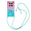 For Xiaomi Redmi Note 14 Pro+ 5G/Xiaomi Redmi Note 14 Pro 5G Phone Case Gradient Quicksand TPU Back Cover with Long Strap
