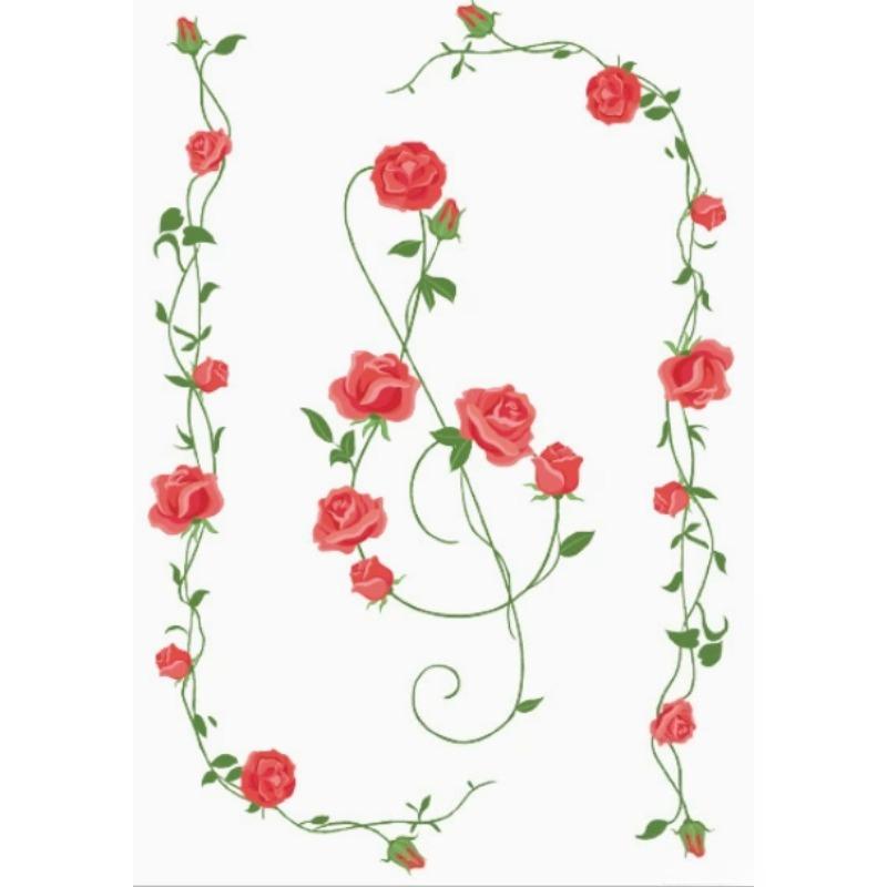 Spring Summer Flowers Temporary Tattoo Sticker Waterproof Cherry Blossoms Roses Tattoo Sticker For Women Fake Tattoo Sticker