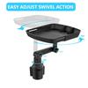 Подстаканник Расширитель Стол Регулируемый Автомобильный Поднос Стол Еда Напитки Телефон Поднос Для Закусок С Вращающимся на 360° Столом Регулируемая База Автомобиль