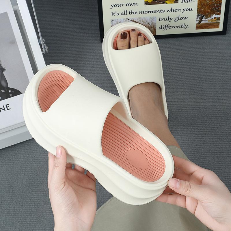 Thick EVA Slippers Summer Women's Slippers Wear Home Platform Sandals Fashion Outwear Non Slip Elevated Slippers Women