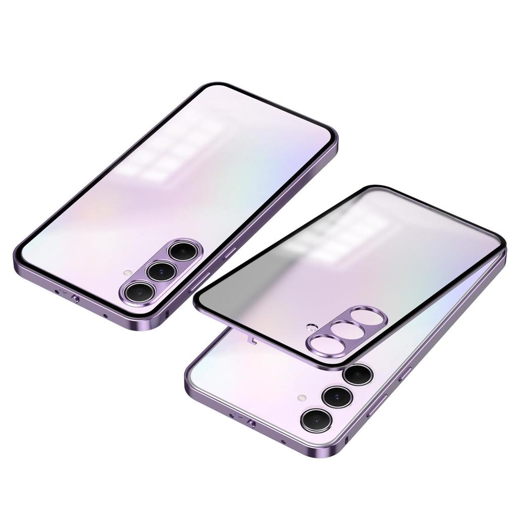 Чехол для телефона Samsung A55 с металлическим каркасом, защелкивающийся A15, односторонний матовый для Samsung A35, совместимый с S24FE.