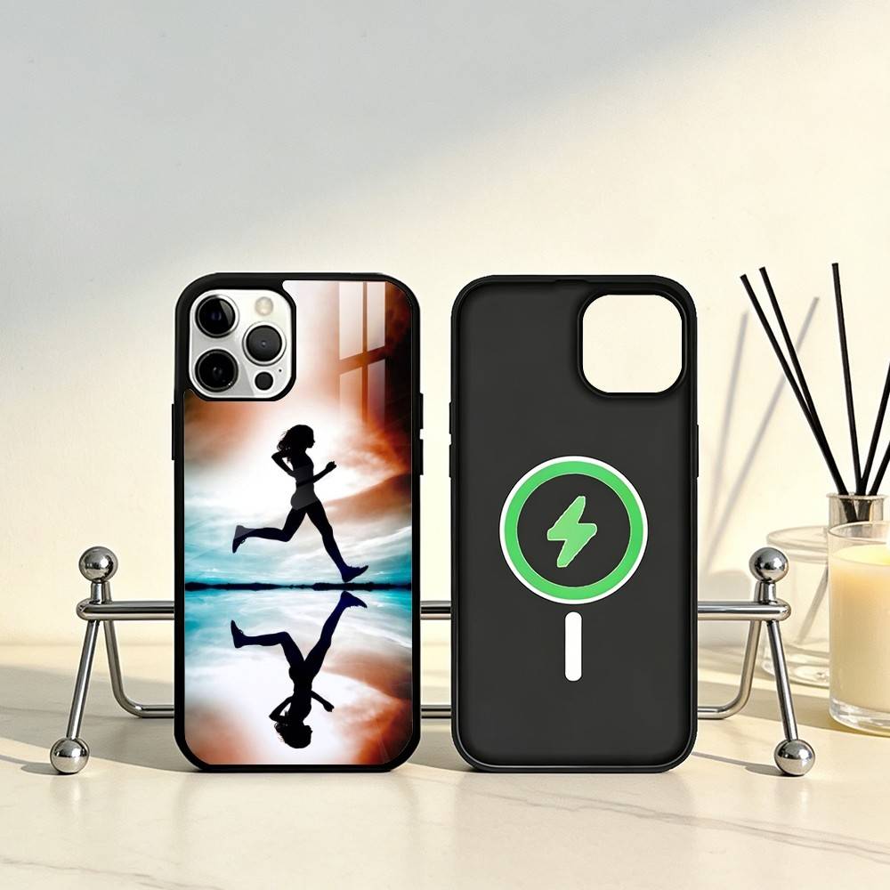 I Love Running Phone Case For iPhone17,16,15,14,13,12,11 Plus,Pro Max Magnetic For Magsafe Wireless Charging
