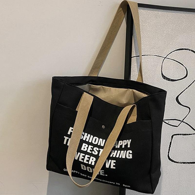 Холщовые сумки-тоут для женщин, большая вместимость, сумка на одно плечо, студенческая сумка для занятий, поездок на работу, сумка для ноутбука, повседневные сумки