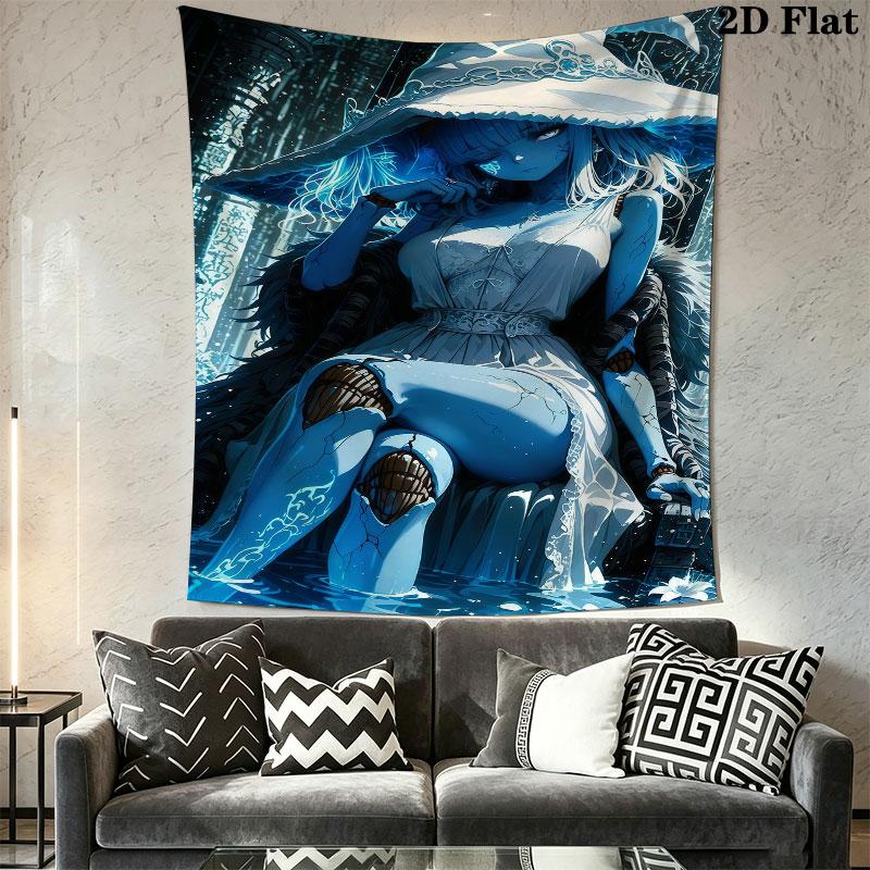 Ranni Tide Wall Hanging Printed Fabric Blanket Decorative Tapestries for Bedroom Living Room Home Decor