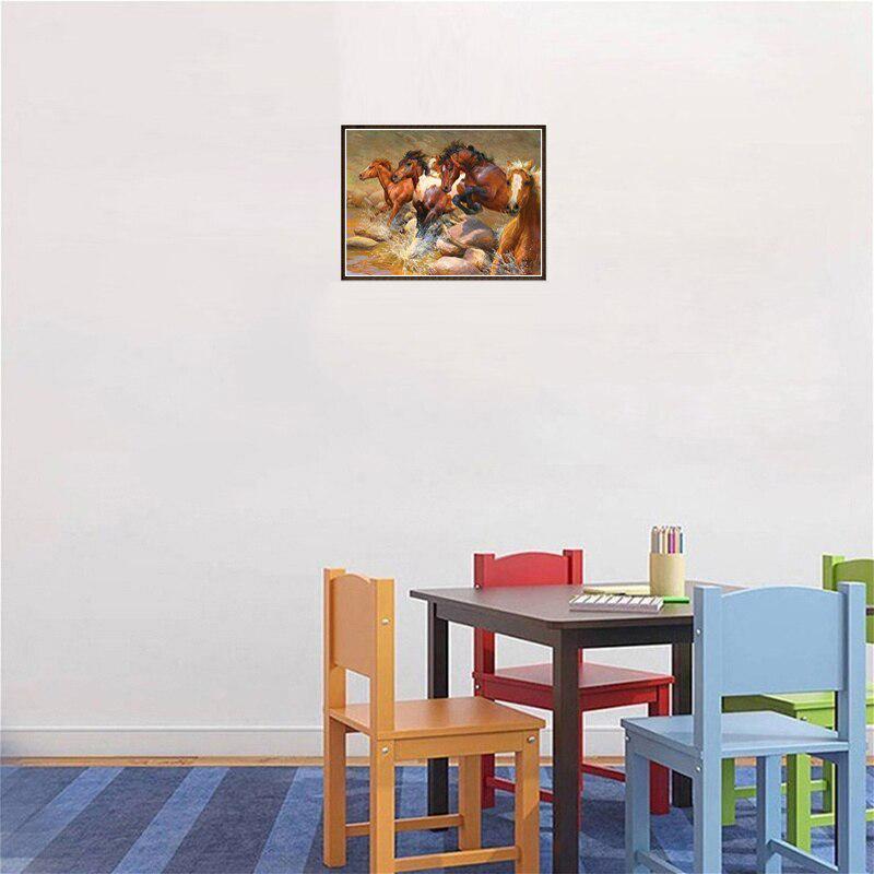 5D Алмазная картина Лошадь Полный круглый дрель Вышивка Крестом