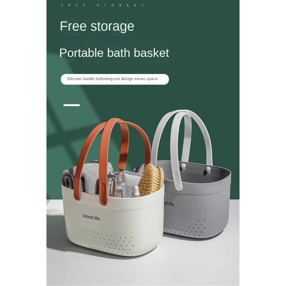 Силиконовая ручная корзина для мытья Большая вместимость Корзина для хранения мелочей Новая корзина для ванной