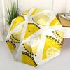 1pc Lemon Slice Pattern Automatic Open, Sturdy Iron Frame, Compact Folding Design, All-Season Portable Umbrella for Women & Men, Outdoor Umb