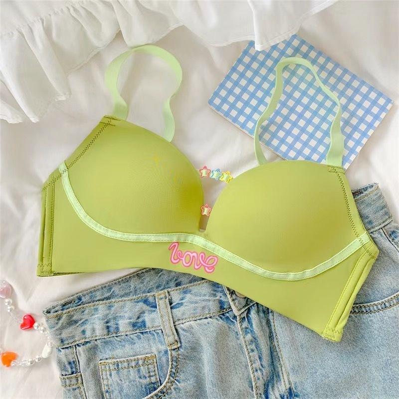 Color Dopamine~ Girls Traceless Bra Small Breasts Gather and Show Large No Steel Rim Pure Desire Sexy Underwear Women's Suit
