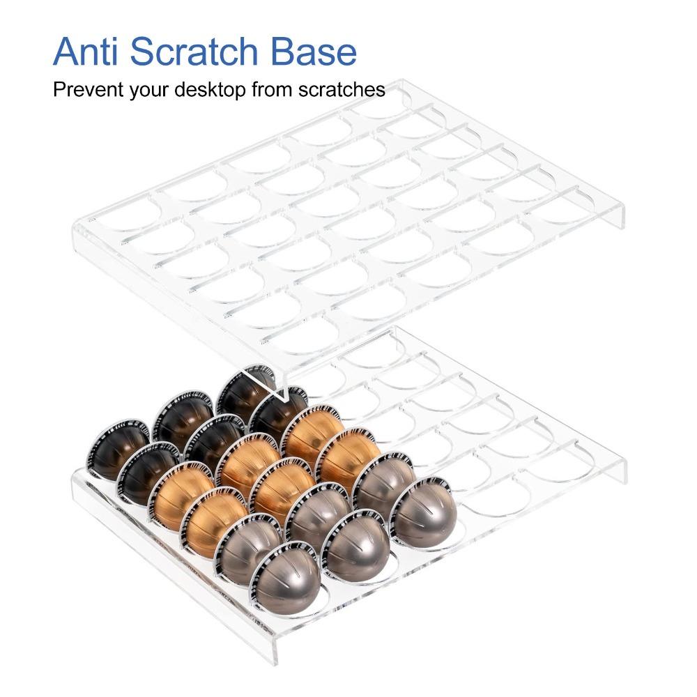 Holds 25 Capsules Coffee Capsule Holder Under Drawer Storage Drawer Insert Organizer For Kitchen