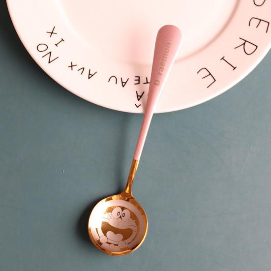 Durable Anti-rust Multi-functional Lightweight Doraemon Lovely Coffee Spoon for Girls Dinner Spoon