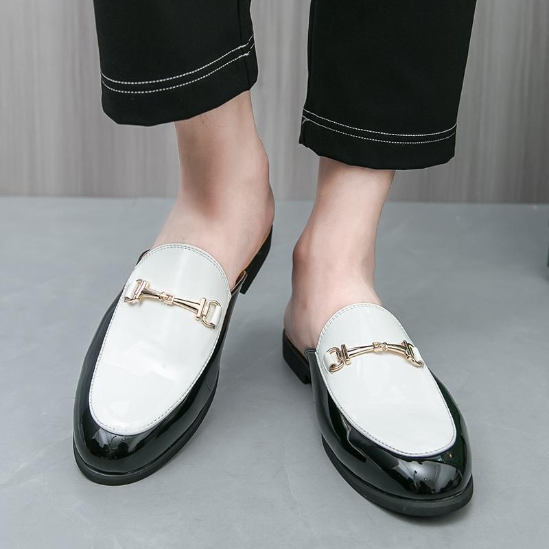 Fashion Men Shoe Fashion All-match Casual Flats New Men's Classic Mules Shoes Handmade Male Slipper Outdoor Summer Mens Slip On Shoes