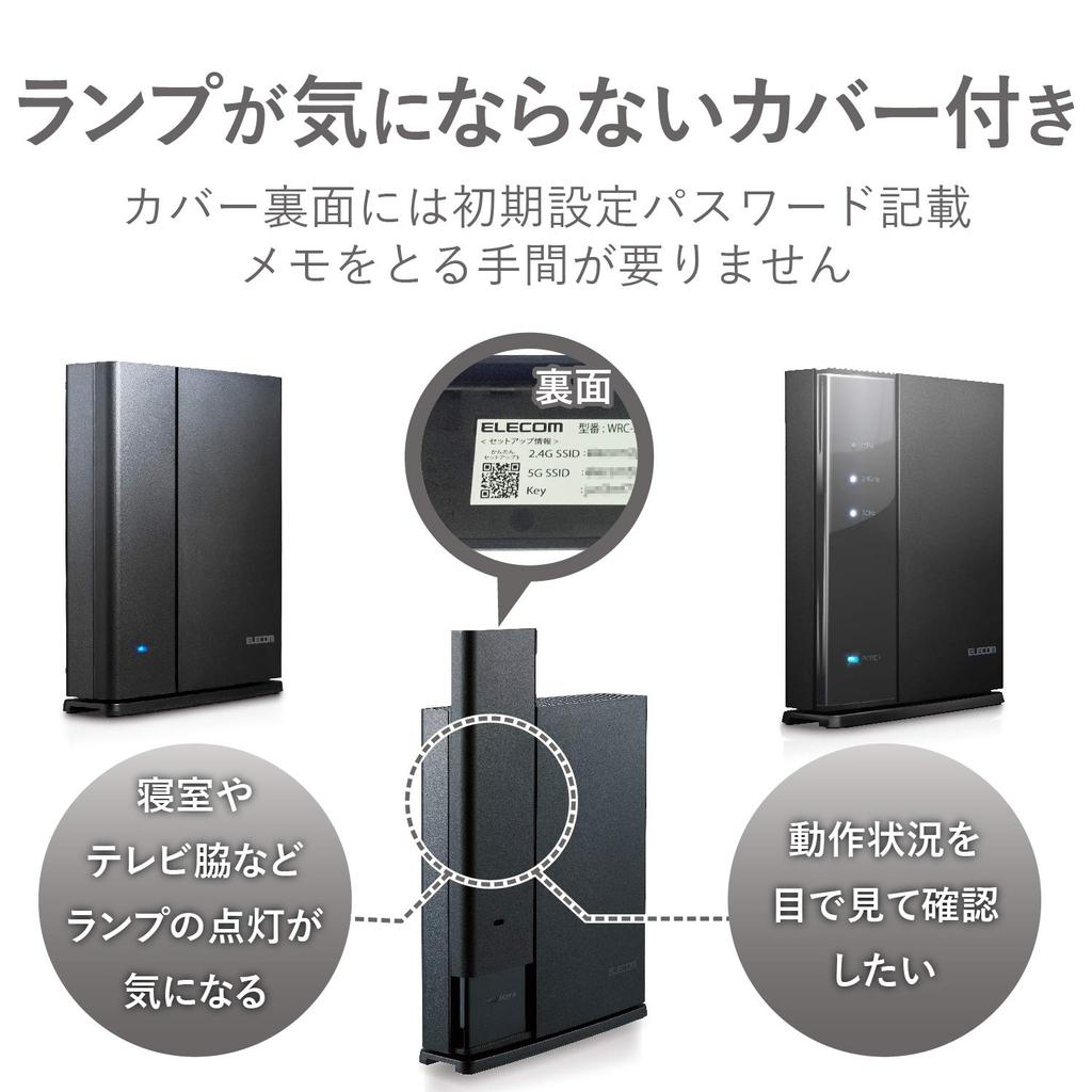 Elecom WiFi Wireless LAN Router, 11ac (ac1900), 1300+600Mbps, IPv6 Compatible, Trend Micro Security, Dual Band, 3-Story/4LDK, WRC-1900GST2