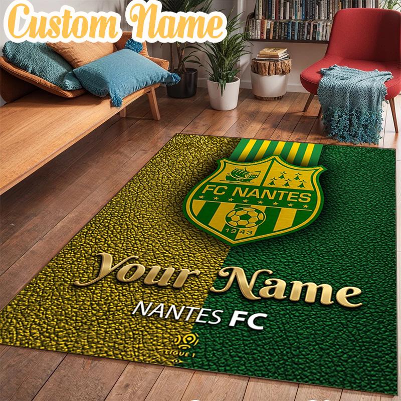Custom Name Nantes Crest Design Rug Office Rug Chair Mat Non Slip Carpet Rugs for Bedrooms Dining Room Living Room Home Decor gifts