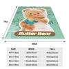 ButterBear Flowers Warm Soft Blankets Decorative Plush Throw Blanket Funny Outdoor Flannel Bedspread Sofa Bed Cover