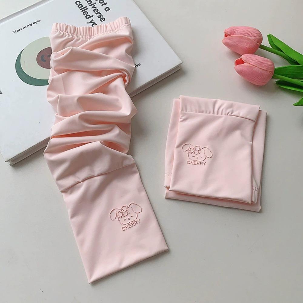 Cartoon Animals Sunscreen Arm Covers Elastic Cycling Gloves Long Ice Silk Sleeves Driving
