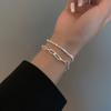 Fashion Simple Shiny Chain Bracelet for Women Minimalist Adjustable Charm Paper Clip Bracelet Wedding Party Jewelry Girl Gift