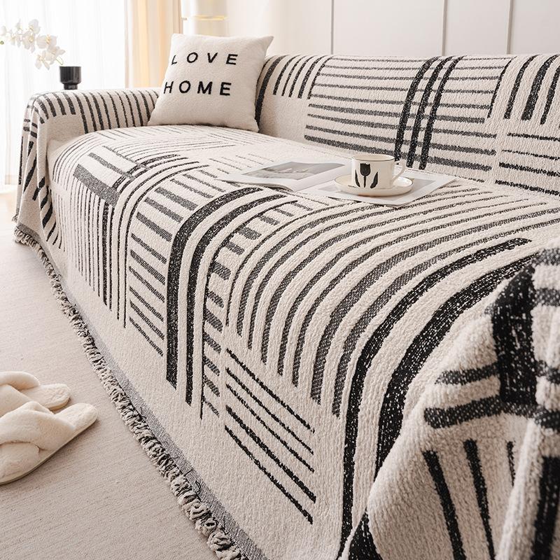 Thickened Fleece Universal Sofa Blanket Non-Slip Cover Cloth Full Covered Pieces Cover Sofa Towel Machine Washable