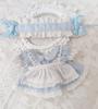 Niannyyhouse 10cm Plush Maid Dress, Cotton Doll Clothes, Dress-Up (Light Blue)
