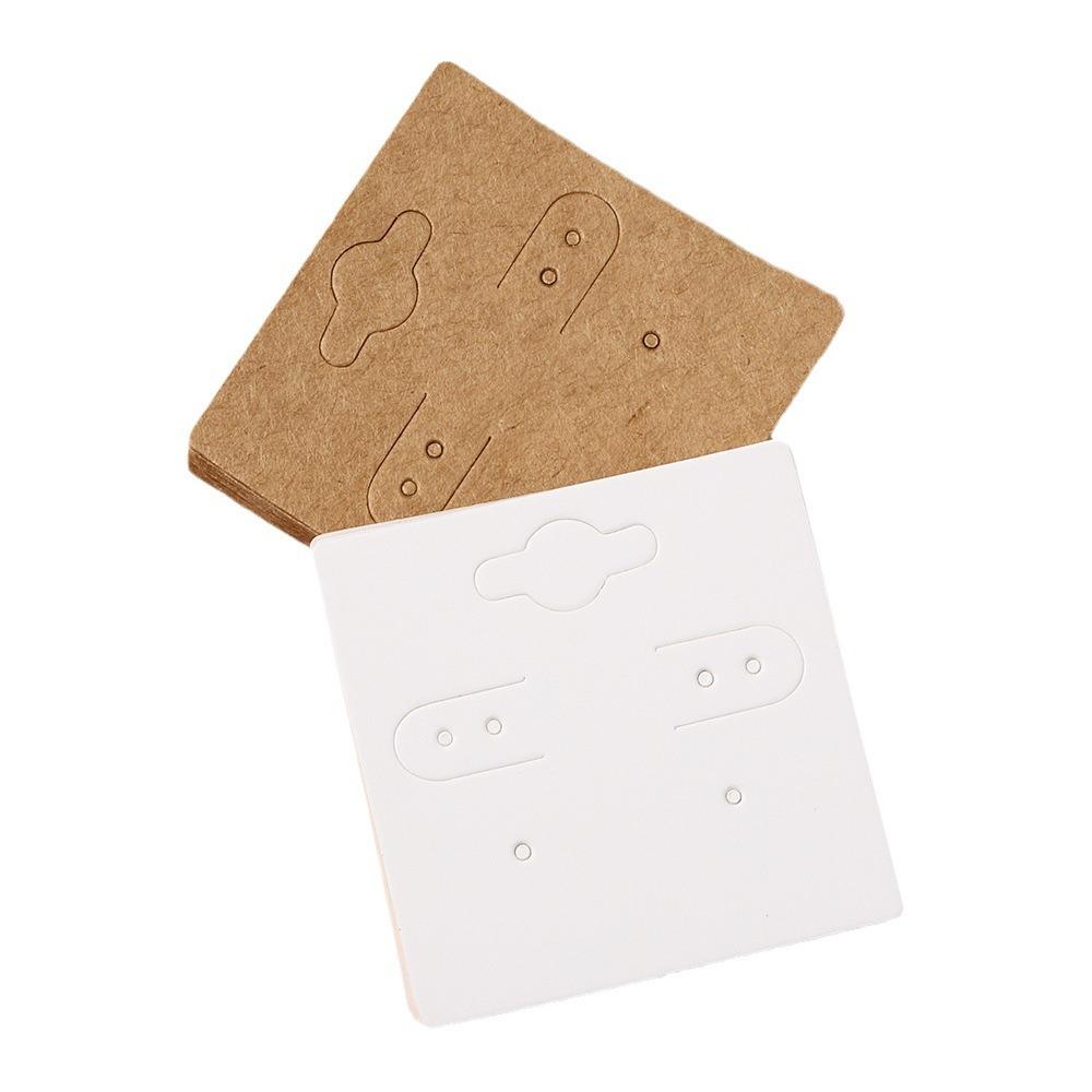 50 шт./компл., ожерелье, ювелирные изделия, бумажные серьги-карты 5x5 см, серьги-дисплеи, карты-гвоздики для ушей, карты