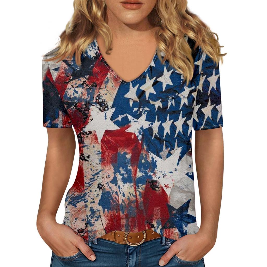 T Shirts Short Sleeve V Neck Tees For Women Fashion Tops Trendy Lightweight Soft Casual Summer Top