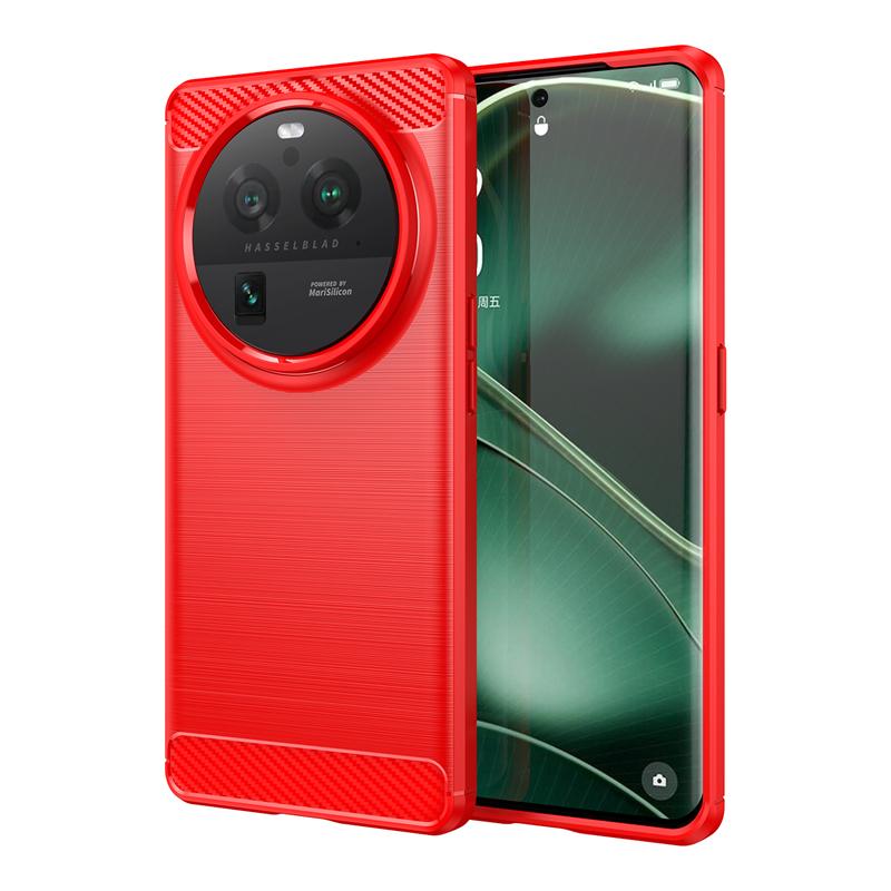 Для чехла Oppo Find X6 Pro Чехол для Oppo Find X6 Pro Бампер противоударный Мягкий силиконовый чехол из углеродного волокна для Oppo Find X6 Pro Чехол