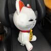 Danda Plush Toy Turbo Babaa Maneki Neko Extra Large Size Big with Thin Eyes and Squinting Eyes Approximately 42cm Dan (Lucky Cat)