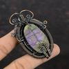 Древо жизни пурпуритовый кулон медная проволока обернутая ювелирные изделия радужная лунная подвеска ручная работа медная проволока подвеска драгоценный камень для подарка