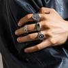 High End Fashion Personality Exaggerated Cross Ring Men's Jewelry