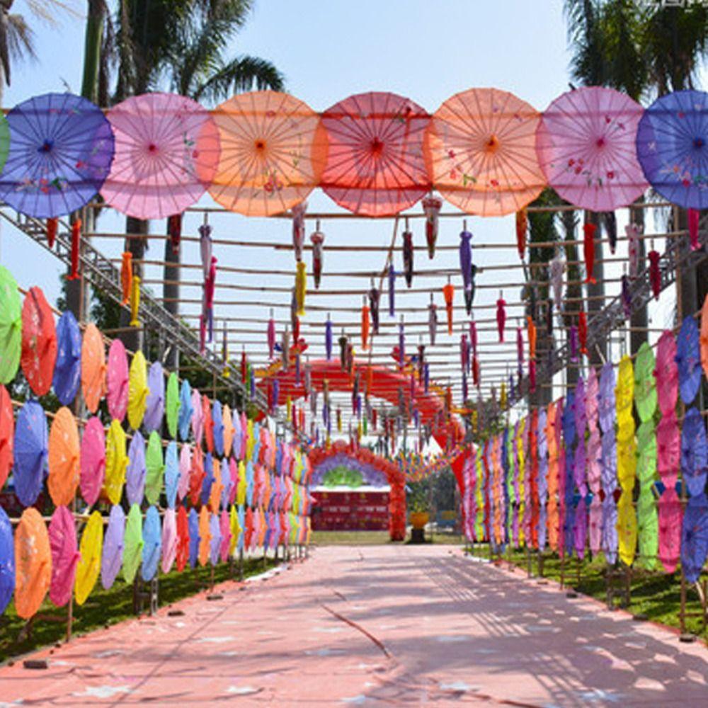 Винтажный бумажный зонтик для рисования своими руками, традиционный бумажный зонтик для танцев, танцевальное представление