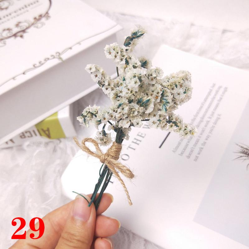 1 букет растений из гипсофилы, пампасной травы, мини-натурального букета из сушеных цветов, настоящая роза