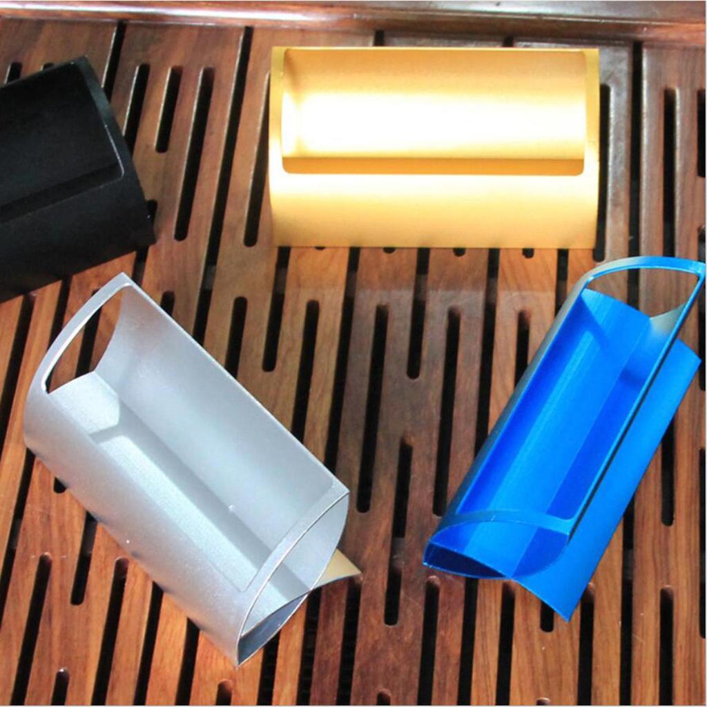 Стильный настольный держатель визиток в форме Q из алюминиевого сплава для выставок