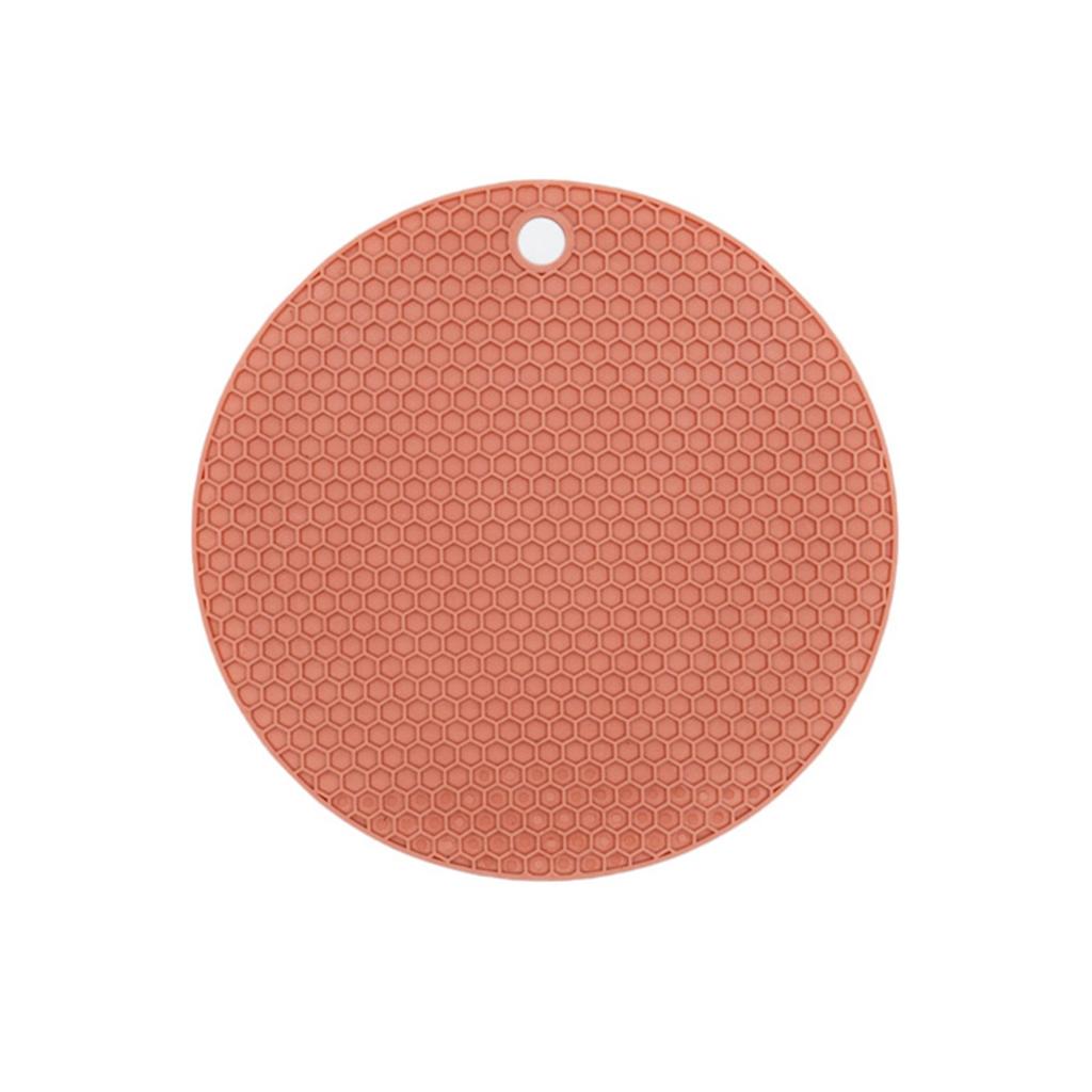 Round Placemat Rubber Toxic Free Prevent Slip Heat Resistant Washable Table Insulation Pad for Cup