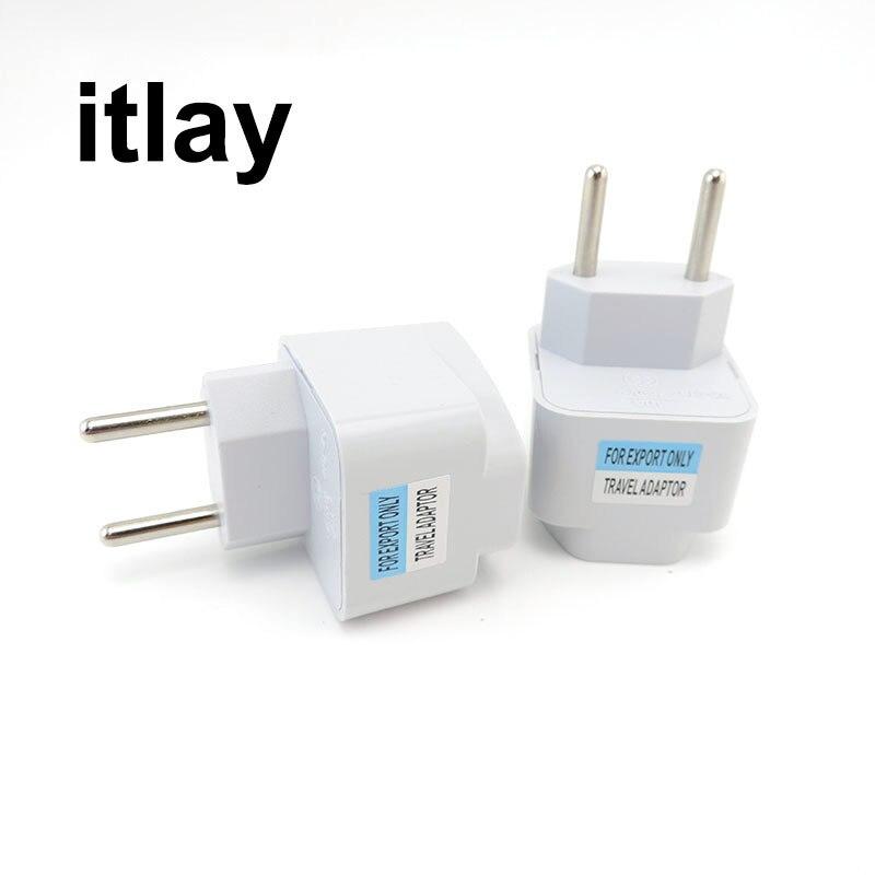 Универсальный адаптер для США/Великобритании/Австралии/Италии, США и Европы, адаптер для настенного зарядного устройства переменного тока, переходник для путешествий, 2 круглые штырьковые розетки