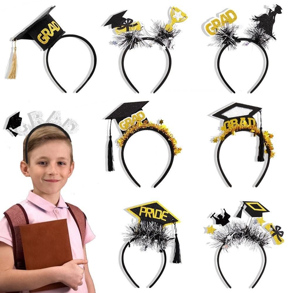 Celebrate Graduation Headband Non-slip Doctor Hat Hair Hoop Unique Party Headpiece Party Favors